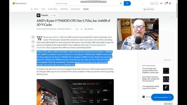 AMD's Ryzen 9 7950X3D CPU hits 5.7Ghz, has 144MB of 3D V-Cache