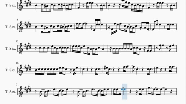 Tenor Sax Sheet Music: How to play Back in Black by ACDC смотреть онлайн