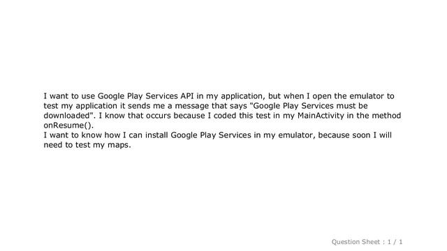 Android : How to download Google Play Services in an Android emulator? смотреть онлайн
