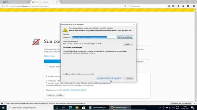 Como configurar acesso ao PJE e TJ (Windows 10) смотреть онлайн