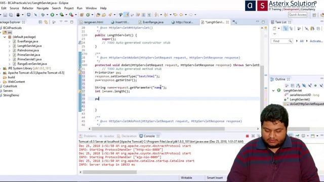 String Length Servlet |YCMOU TYBCA Adv Java Practical 2.1 | Asterix Solution смотреть онлайн