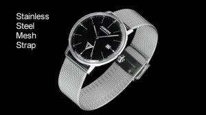 Junkers 6050M-2 Bauhaus 40mm Automatic Mesh Strap Watch with Swiss SW200 Movement