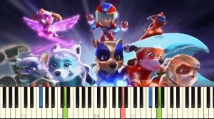 IMPOSSIBLE REMIX - Paw Patrol : Mighty Pups Theme Song - Piano Cover