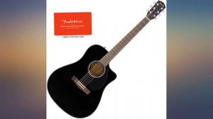 Fender CD-60SCE Dreadnought Solid Top Black Acoustic-Electric Guitar w//Prepaid review