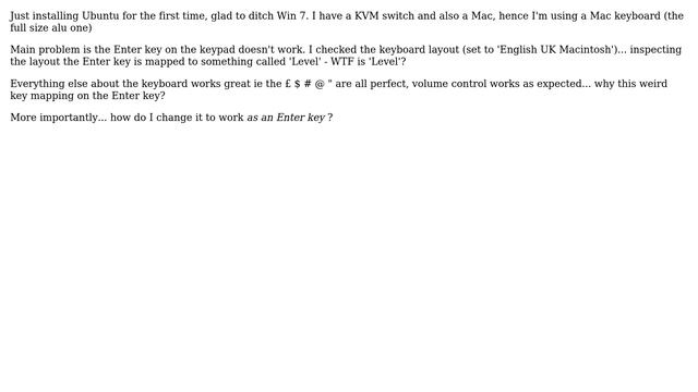 Why the Enter key in a Mac keyboard is mapped to Level? смотреть онлайн