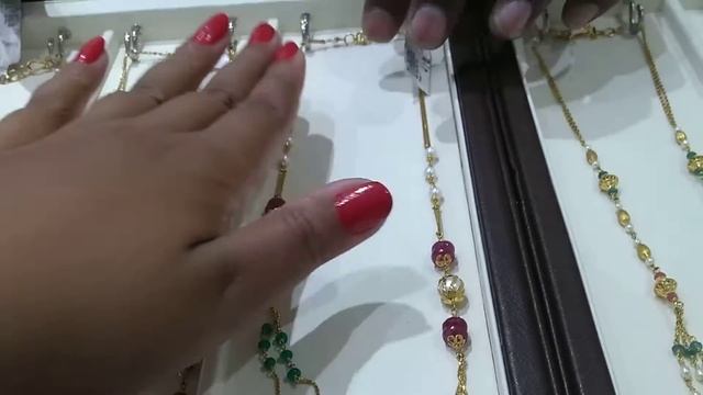 ugadi spl Light weight gold & pearl chains with  weight & price order online| worldwide shipping