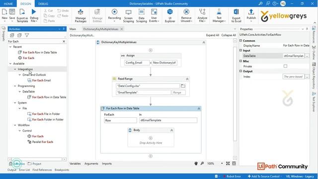 UiPath | Store Multiple Values in Dictionary Variable with example | EN | Yellowgreys - YouTube смотреть онлайн