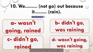 SIMPLE PAST VS PAST CONTINUOUS QUIZ