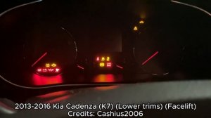 Evolution of Kia Cadenza / K7 chimes | 기아