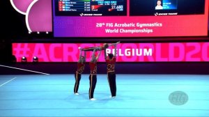 Belgium (BEL) - 2022 Acrobatic Worlds, Baku (AZE) - Dynamic Qualification  Men's Group