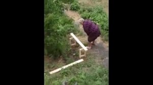 бабка разгромила лавку