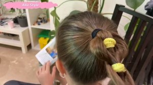 Быстрая причёска в школу. Причёска за ТРИ МИНУТЫ.