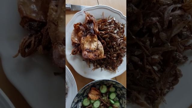 dried dilis and pusit with paksiw #shortvideo #ofw