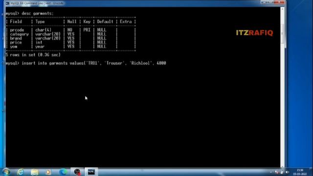 MYSQL Practical Revision for 2022 Matric Examination