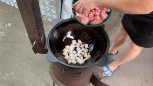 БАСМА В КАЗАНЕ НА КОСТРЕ ( УЗБЕКСКАЯ КУХНЯ )