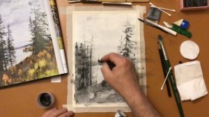 Рисование углем. Часть 2