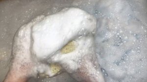 ASMR Soapy Sponge Squeezing: Simple Lavender Pinalen and Ajax Paste