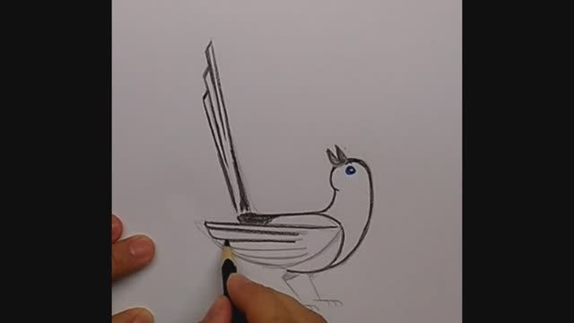 Как нарисовать сороку \\ Простой рисунок // нарисовать птицу - сорока