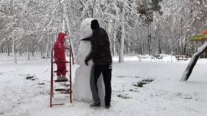 DIY. Как слепить снеговика. Лепим с папой королеву снеговиков.