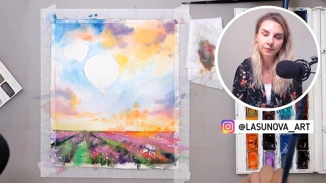 Акварель для начинающих: рисуем яркую иллюстрацию акварелью.