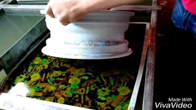 Покраска дисков по технологии аквапринт!! Офигенные диски!! Стикербомбинг!