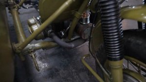 BMW R75 combination 1943 750cc 2 cyl ohv - starting up - 4K