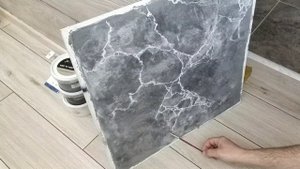 венецианская штукатурка с прорисовкой прожилок