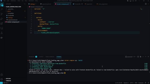 Landing Page на Flask + Docker - за 17 минут