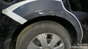 Ford Focus ремонт и покраска задней двери и крыла