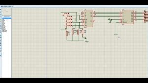 Реверсивный счетчик импульсов, моделируем сборку  в Proteus на двух микросхемах CD4510 и CD4511.