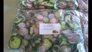 Редис, огурцы, зелень. Заморозка, июнь-2018.