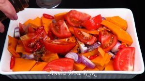 АРОМАТНАЯ ТЫКВА ЗАПЕЧЕННАЯ с помидорами луком и розмарином Вкусно и полезно Люда Изи Кук тыква