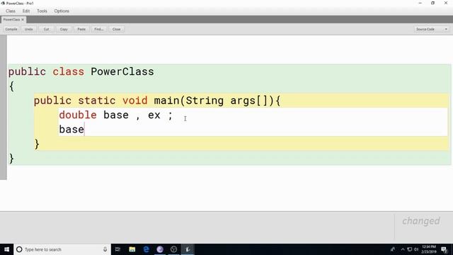 pow function  in java with bluej