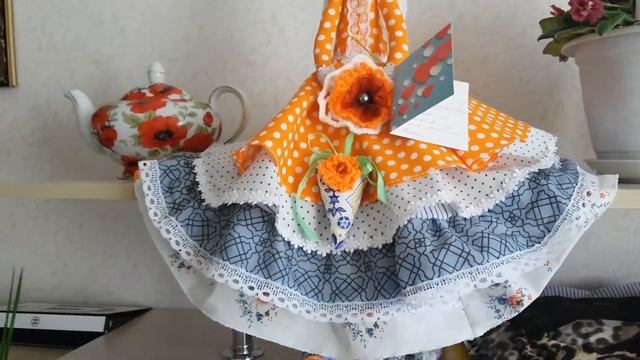 Новая тильда Агнетта. Снова о радости рукоделия и немного о фиалках. смотреть онлайн