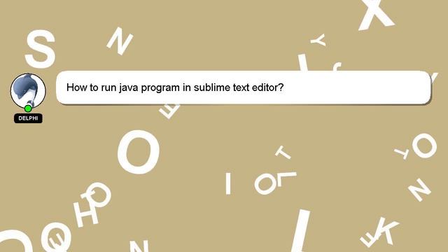 How to run java program in sublime text editor?