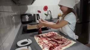 Пирог "Змея"из слоеного теста .