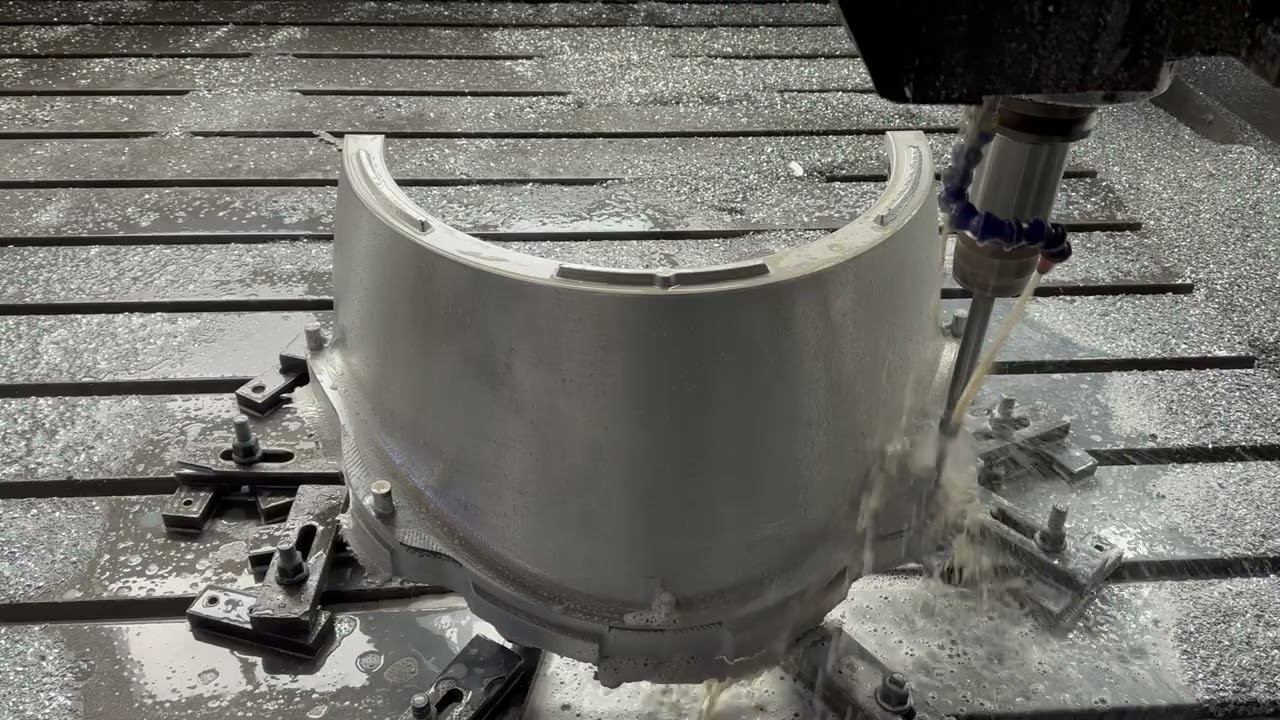 Aluminum Rotational Molding For Tube Slide Exit under CNC #rotomolding #rotomold #playgroundmold