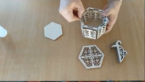 Изготовление шкатулки из фанеры.Лазерная резка,сборка,готовое изделие