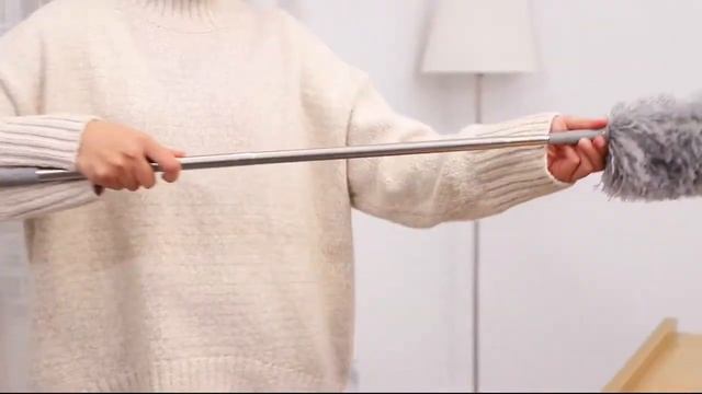 Длинная телескопическая метелка для пыли пипидастр с гибкой головкой 81-245 см смотреть онлайн