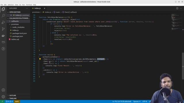 Promises in NodeJS using AWS COGNITO, MySql (Docker) | Promises | Part (2 of 3) смотреть онлайн