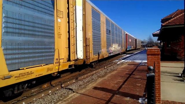 UNION PACIFIC AUTORACK ONLY ONE ENGINE. 1-18-2018. смотреть онлайн