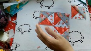 Как сшить лоскутный блок Мельница - трёхцветная мельница - как я шью) Лоскутное шитье Пэчворк