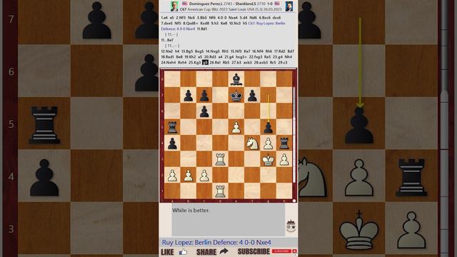 American Cup Blitz 2023, Saint Louis, USA - Round: 5.3 || Leiner Dominguez Perez vs Samuel Shanklan