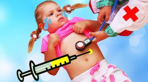 Bad Baby Сrying! Playing Doctor & Learn Colors with Injections / Bad Kids Colours Learning Video
