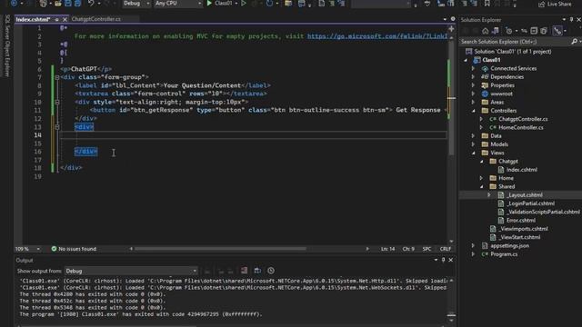 .NET Core 6.0 , OpenAI (ChatGPT), MVC Tutorials in tamil | Part -4 | தமிழ் | UI Design - Razor View
