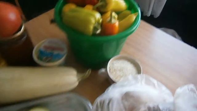 Перец и кабачки фаршированные.