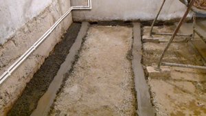 Как сделать растворные маяки и стяжку из отсева по старинной технологии