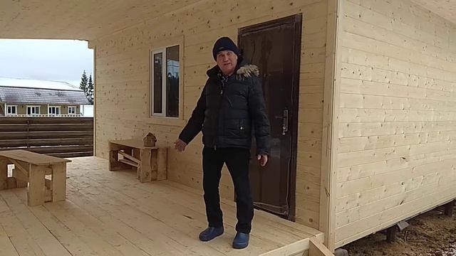 Отзыв о строительстве каркасно-щитовой бани 6 × 6 м фирмой «Строй-Дачник53.РФ» смотреть онлайн