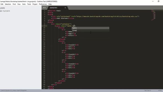 4 - Bootstrap 4 Tables Classes смотреть онлайн