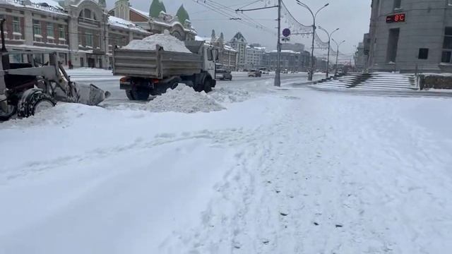 Новосибирск - центр Сибири. Онлайн прогулка по заснеженному городу.